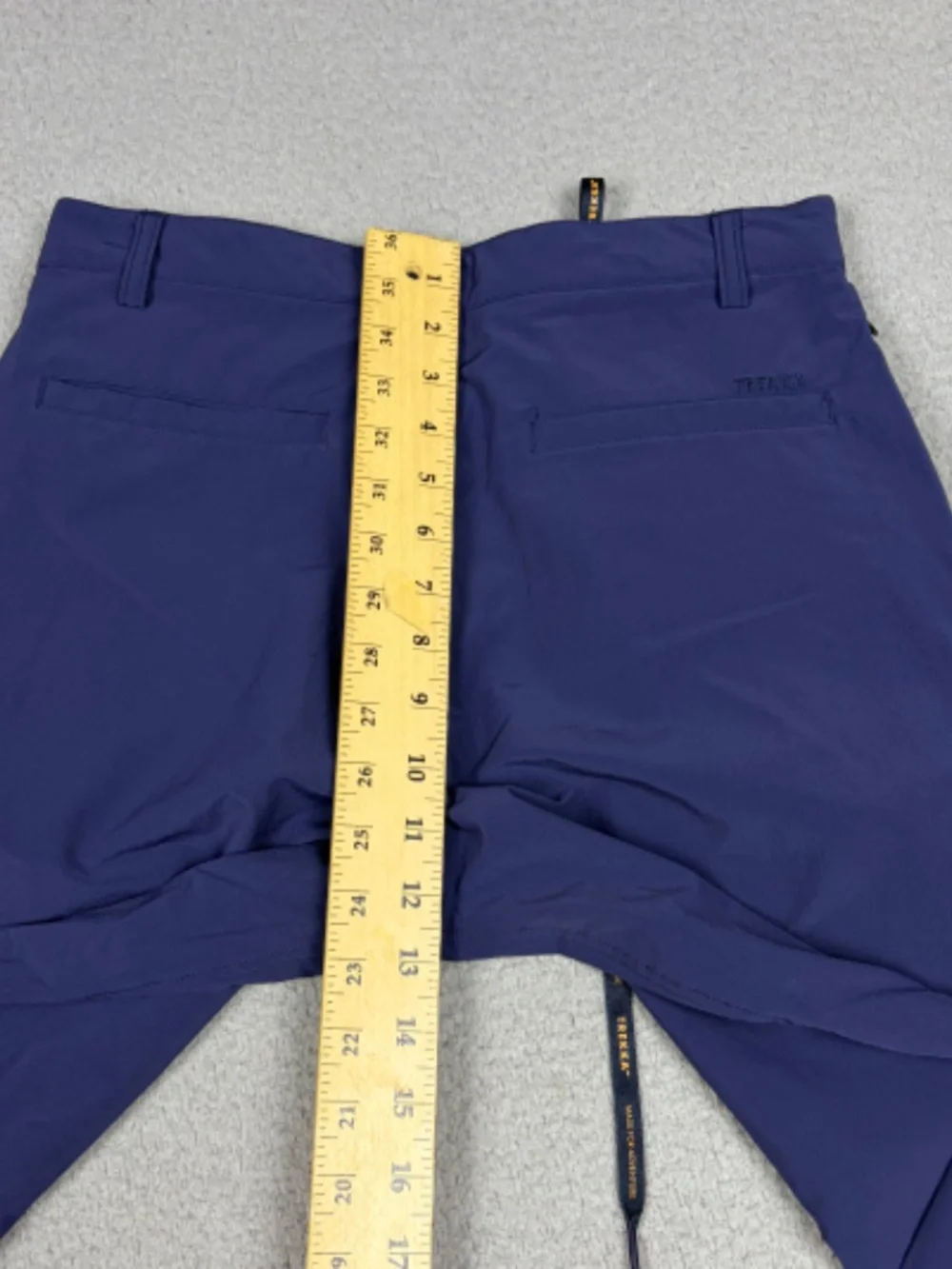 Trekka Pants Mens 29X30 Blue Hiking Pants Zip Pockets Nylon Outdoors Casual